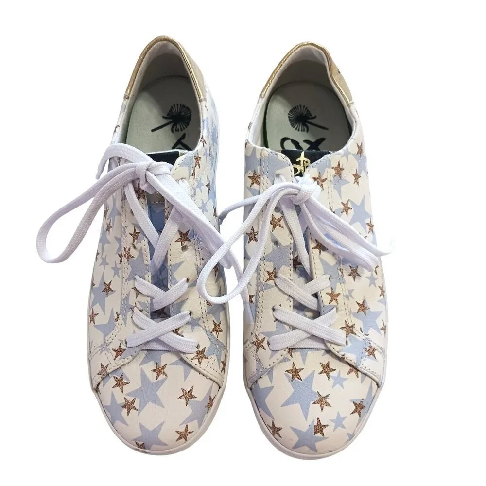 NEW OTBT Court Star Print Sneakers Size 7M Leather Upper Casual